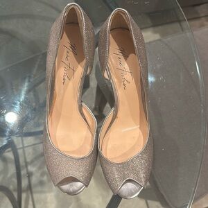 Marc Fisher silver heels